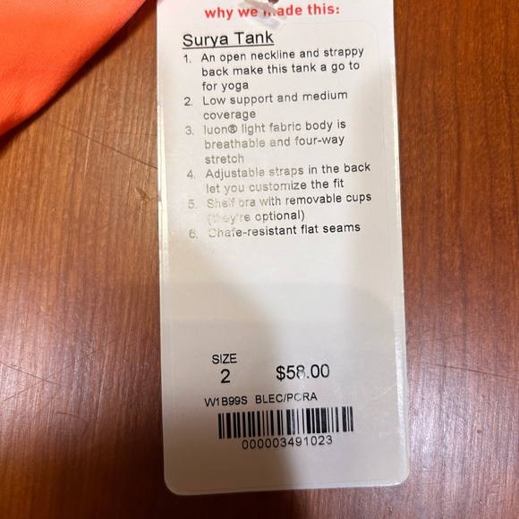 NWT Lululemon top - Picture 2 of 4